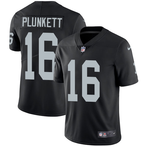 Nike Raiders #16 Jim Plunkett Black Team Color Youth Stitched NFL Vapor Untouchable Limited Jersey - Click Image to Close